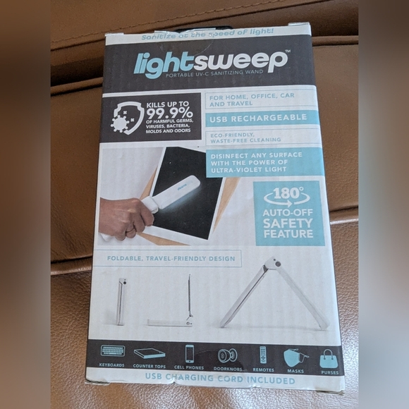 Portable White and Silver UV Sanitizer Lamp - Picture 1 of 4